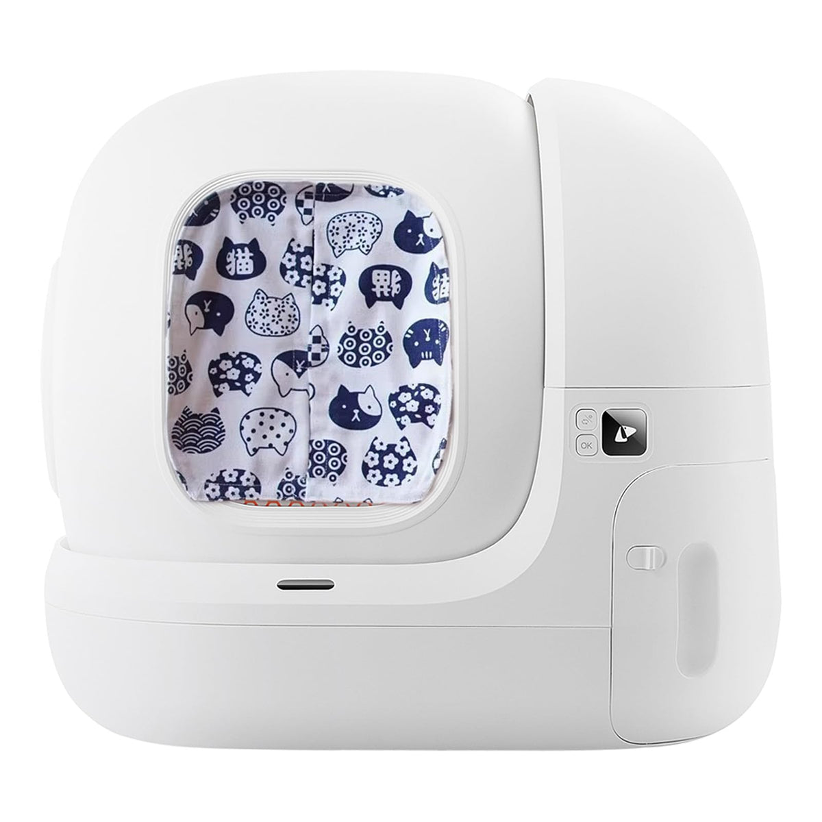 Curtain for Self Cleaning Cat Litter BoxReduces Cat Litter Bounce Stops Odors from The Cat Litter Box Self Cleaning (Square White)