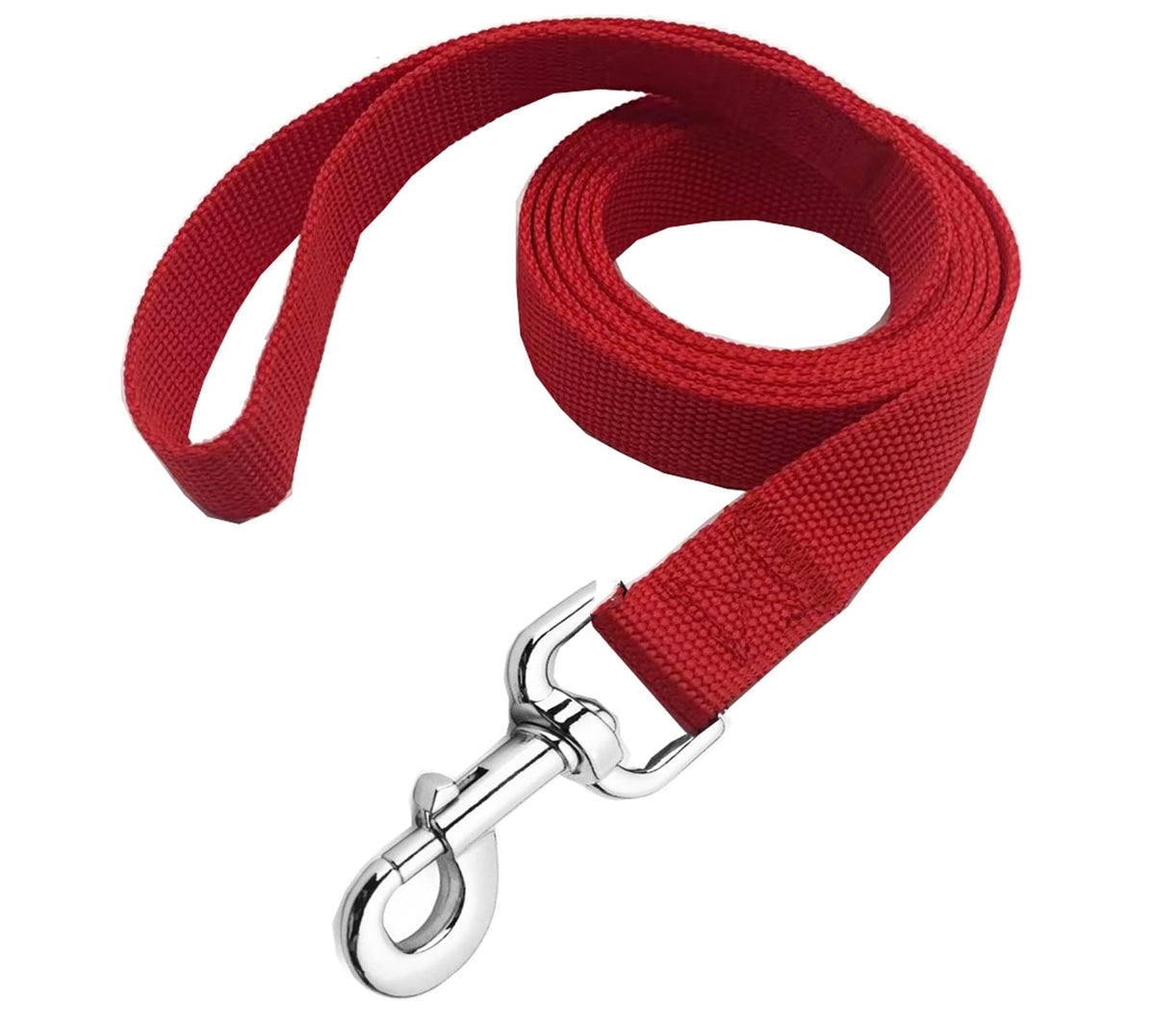 Strong Nylon Dog Leash 4FT/ 5 FT/ 6FT Dog Leashes for Medium Large Dogs(5FT Red)